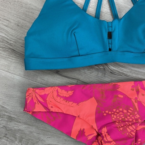 ☀️HURLEY☀️ VOLCOM ☀️MAX SCOOP BIKINI TOP PALM FUN DAY cheeky bikini set - Picture 7 of 16